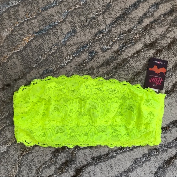 Cosabella Neon Flirtie Lace Bandeau Size M - Picture 2 of 6